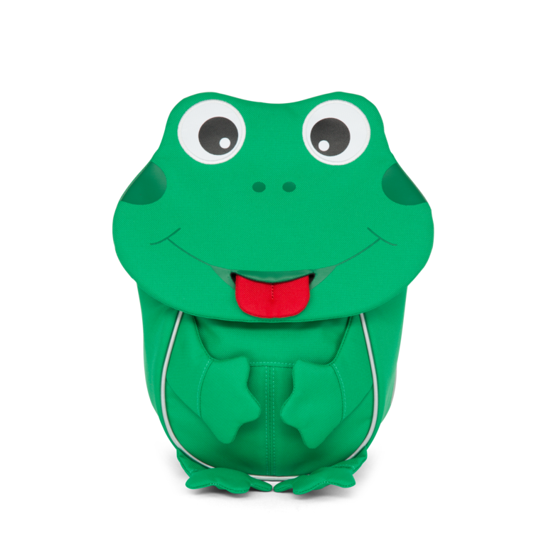 Affenzahn Green PET Little Friends Finn Frog Backpack for Kids