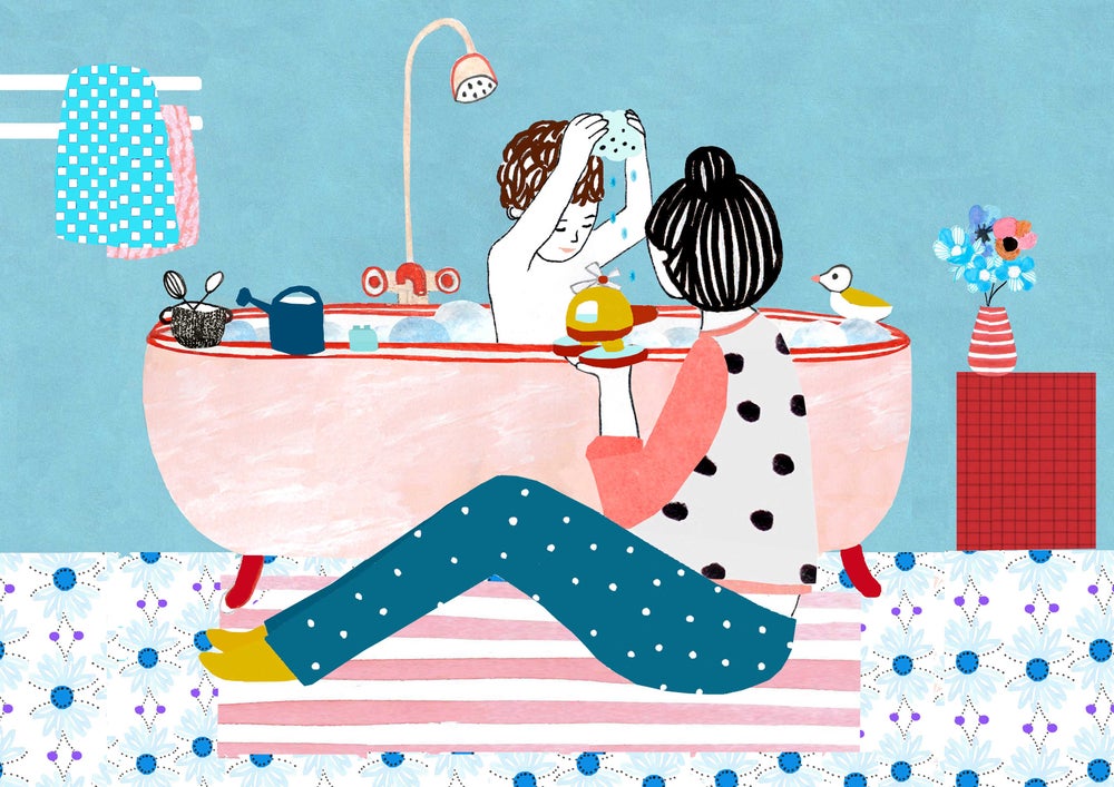 Manon de Jong 21 x 29.7cm GSM Paper Bathtime Poster