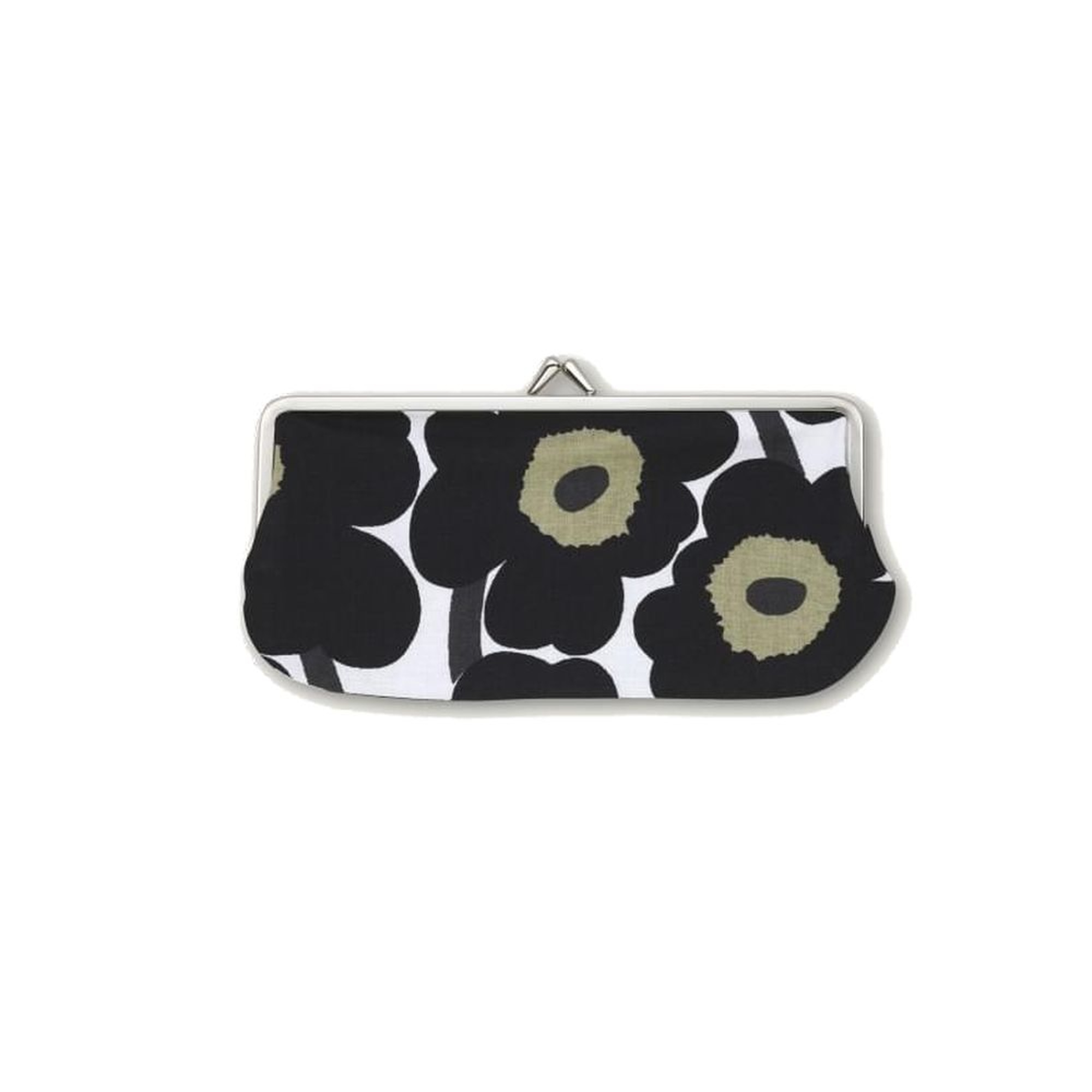 Marimekko Mini Black Cotton Glasses Case Unikko Clutch