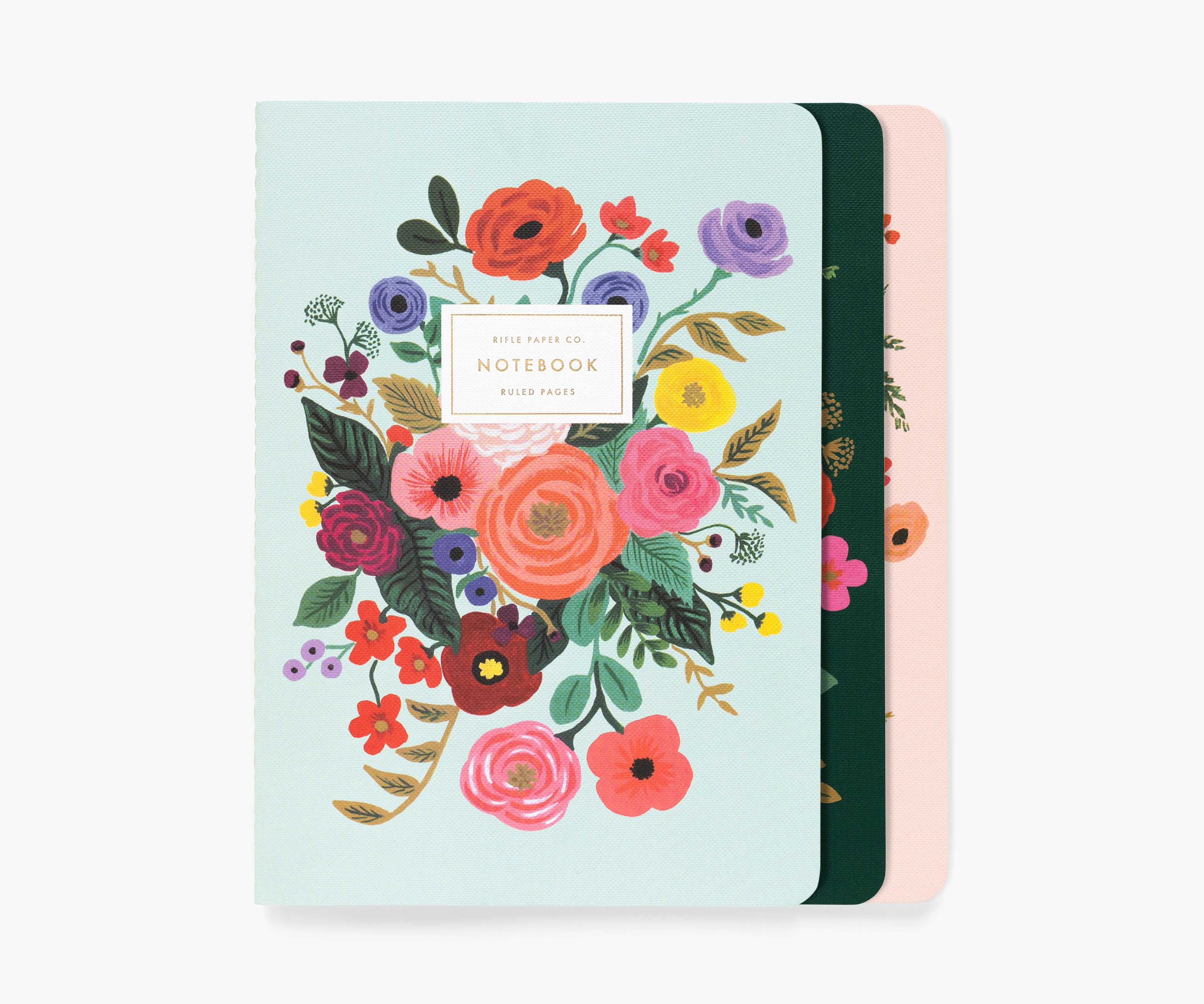 Rifle Paper Co. Set of 3 Garden Party Stitched Notebook