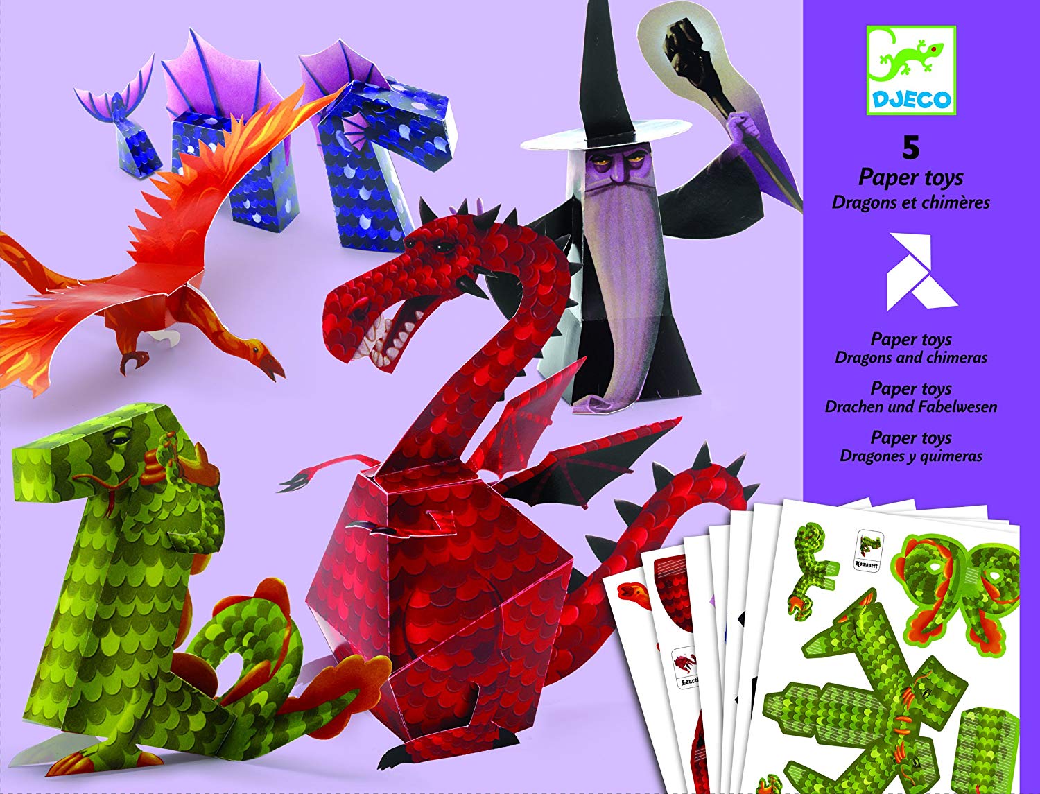 Djeco  Djeco Dragon Paper Toys