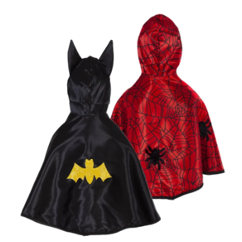 great-pretenders-red-and-black-satin-baby-reversible-spider-bat-cape