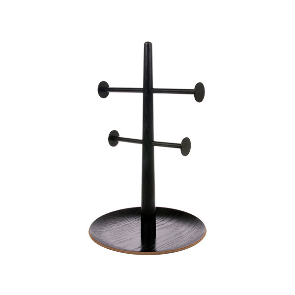 HK Living Black Wood and Metal Jewelry Rack