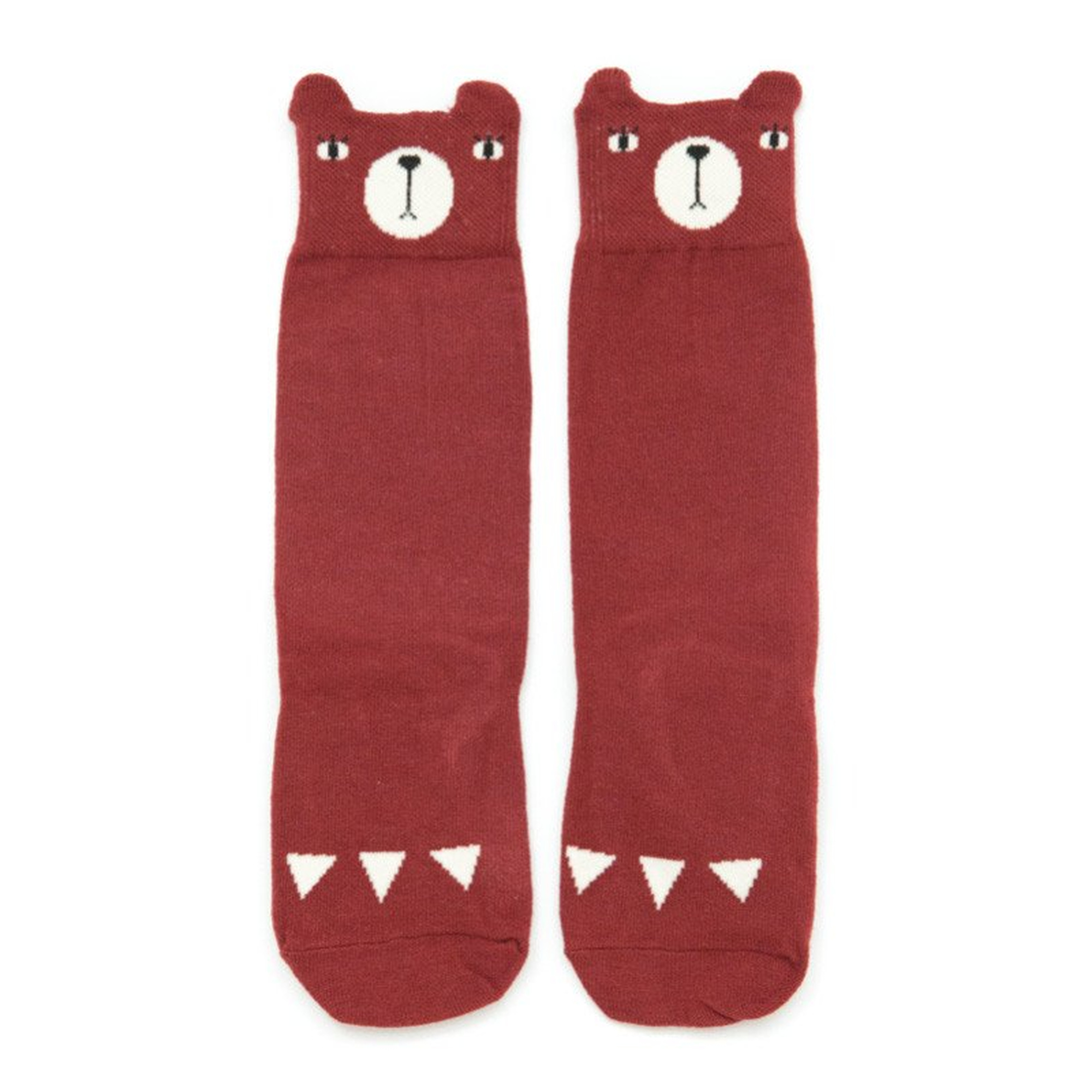 Mini Dressing Small Burgundy Bar Knee Socks