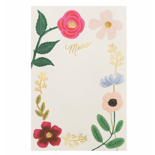Rifle Paper Co. 15.3 x 22.9cm Paper Wildflower Memo Notepad