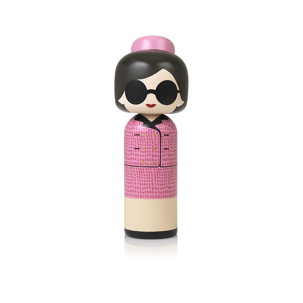 Lucie Kaas Wood figurine JACKIE KENNEDY Kokeshi Doll