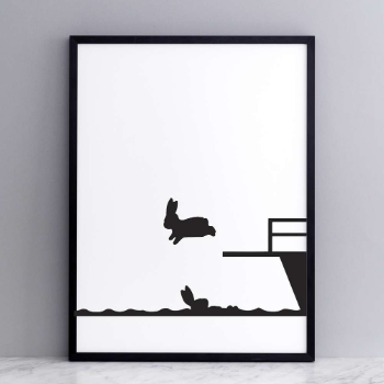 ham-30-x-40cm-paper-diving-rabbit-picture