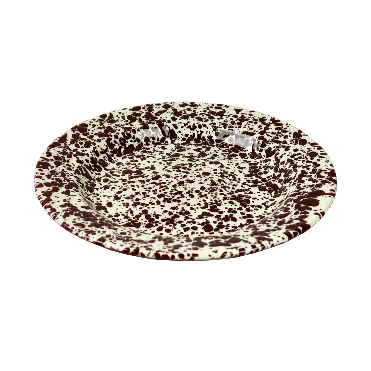 Crow Canyon Home Enamel Splatterware Dinner Plate - Burgundy