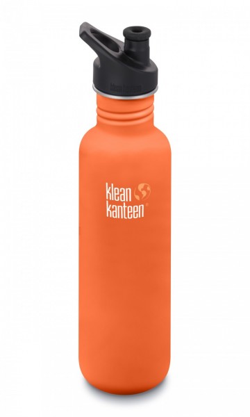 Klean Kanteen 800ml Sierra Sunset Stainless Steel Classic Single Walled Bottle with Sport Cap