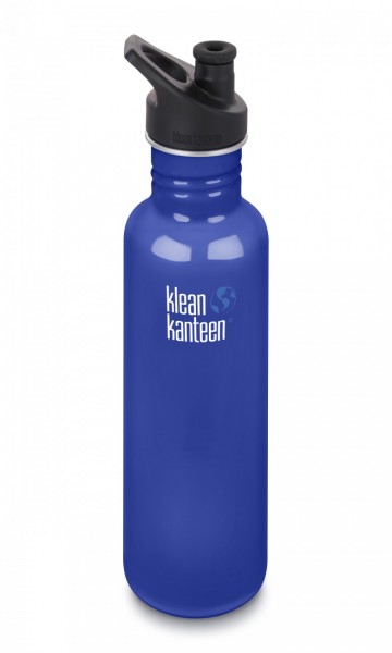 Klean Kanteen 800ml Coastal Waters Stainless Steel Classic Single Walled Bottle with Sport Cap