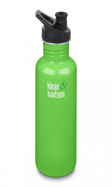 Klean Kanteen 800ml Spring Green Stainless Steel Classic Single Walled Bottle with Sport Cap