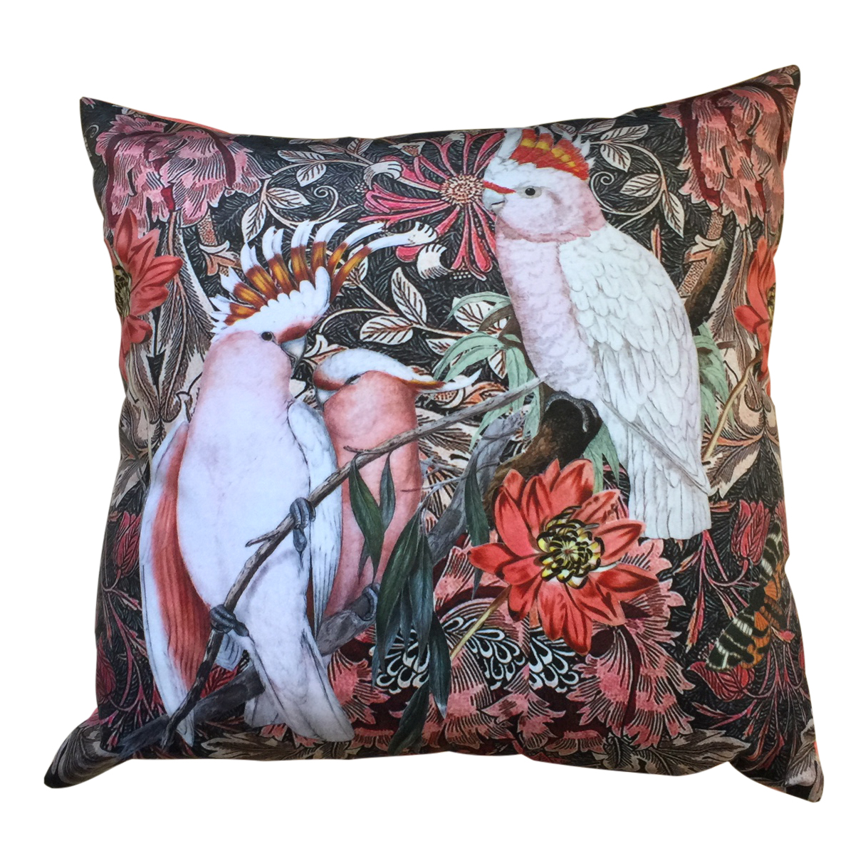 Diana Wilson Arcana Velvet Two Cockatoos Cushion