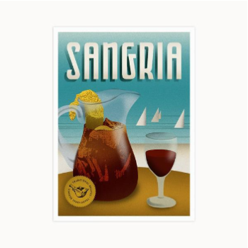 casa atlantica Sangria - Traditional recipe postcard