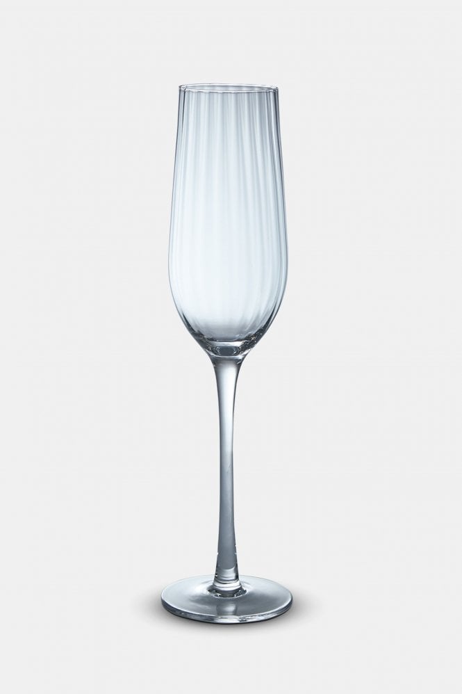 The Home Collection Set Of 4 Galia Champagne Ribbed Flutes