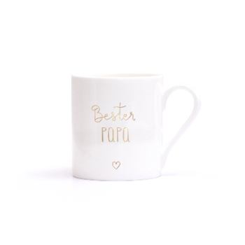 Eulenschnitt Bester Papa 0.25L White Fine Bone China Best Dad Gold Print Mug