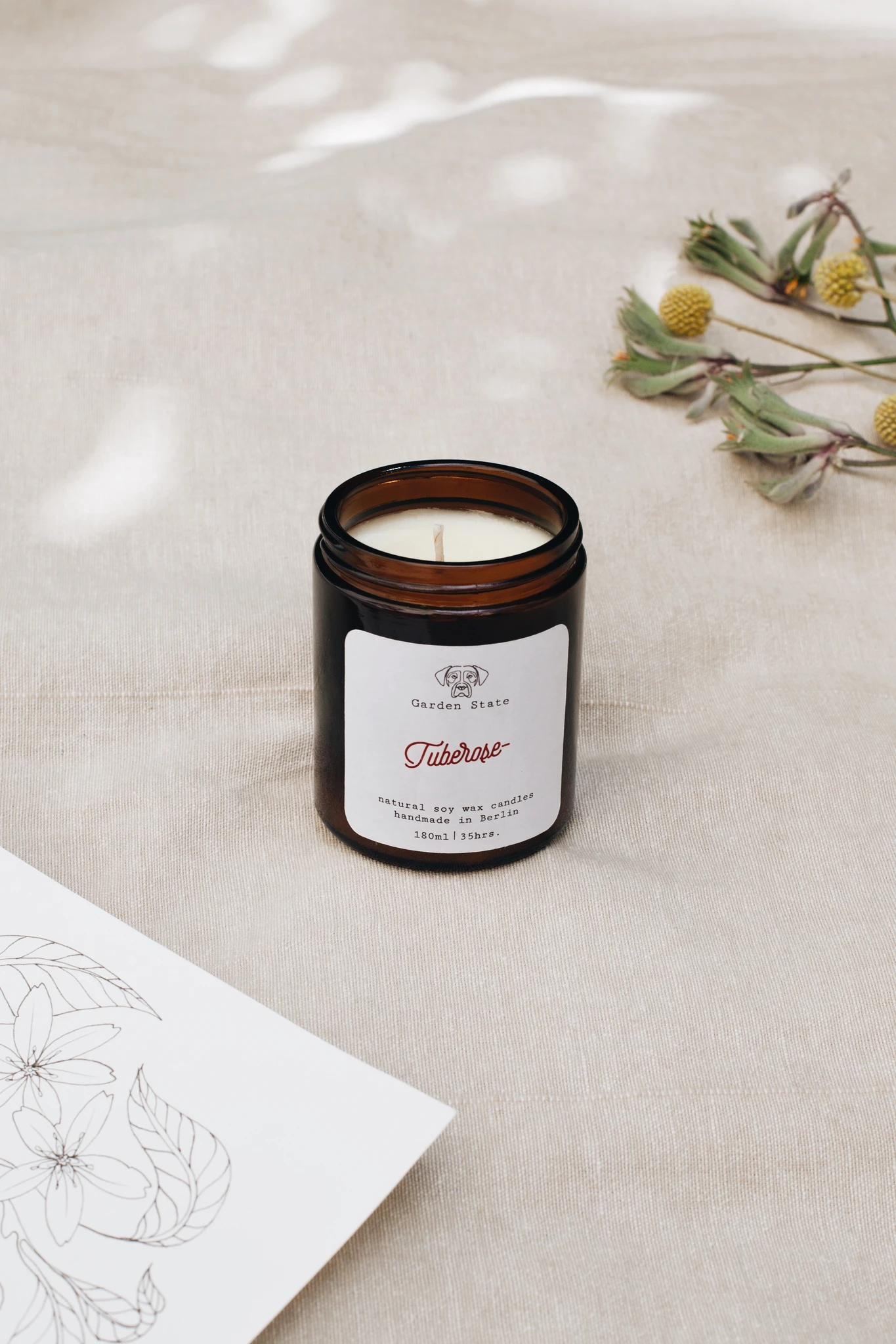 Garden State Candles 180ml Tuberose Candle