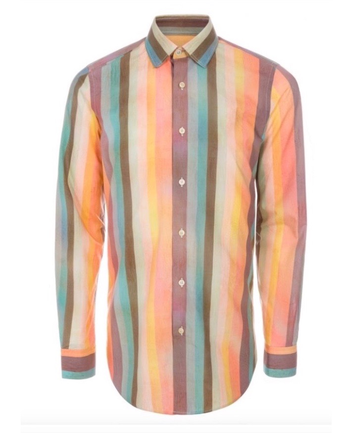 Paul Smith Men´s Artist Stripe Print Cotton Shirt