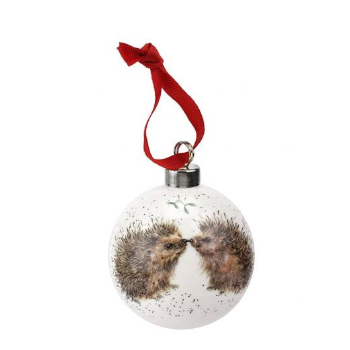 Wrendale Royal Worcester Hedgehugs China Christmas Bauble