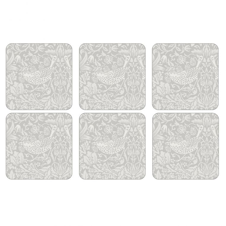 Pimpernel Set of 6 Pure Morris Strawberry Thief Coasters