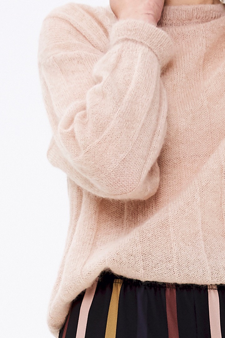 by-bar Dusty Rose Wool Gusto Pullover Sweater