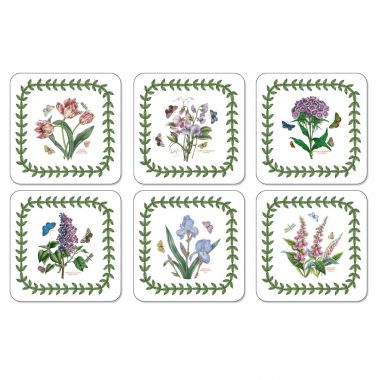 Pimpernel Set of 10.5 x 10.5cm Portmeirion Botanic Garden Coasters