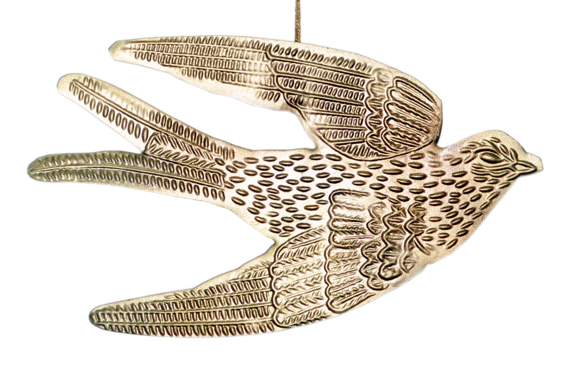 De Weldaad Gold Swallow Ornament