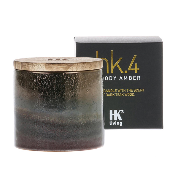 HK Living Woddy Amber Smell Ceramic Soy candle