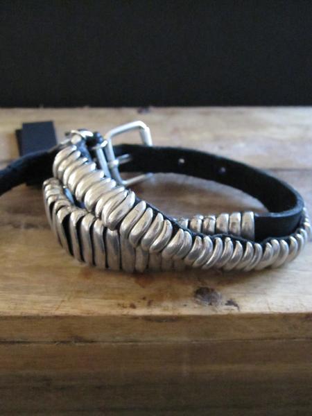 Goti 925 Silver And Leather Bracelet Br 109