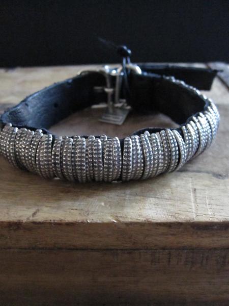 Goti 925 Silver And Leather Bracelet Br 124