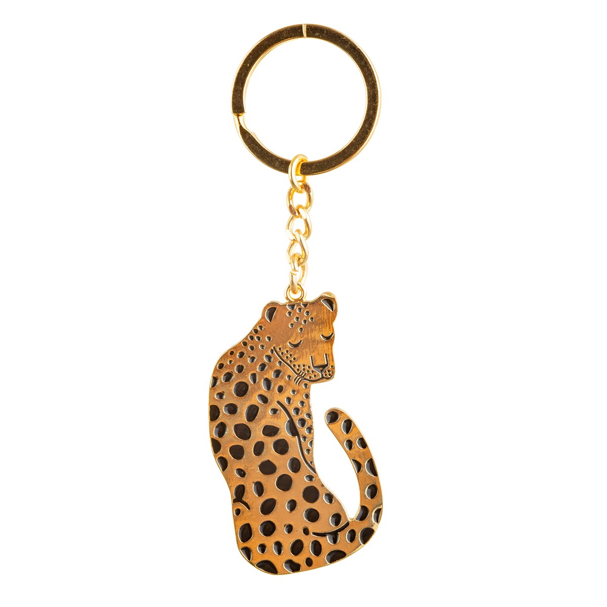 Sass & Belle  Gold Leopard Love Keyring