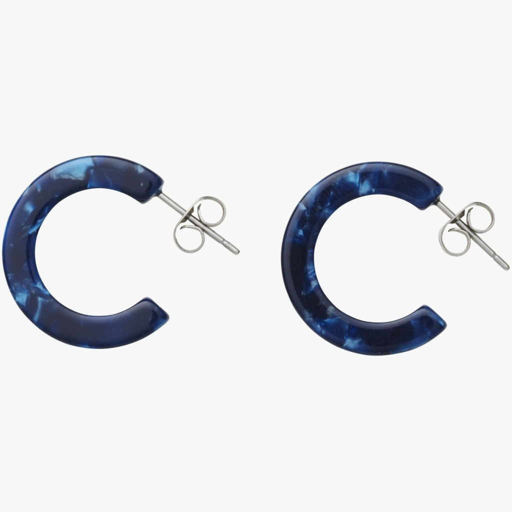 Aym Anaïs Alaska Navy Mini Hoop Earrings