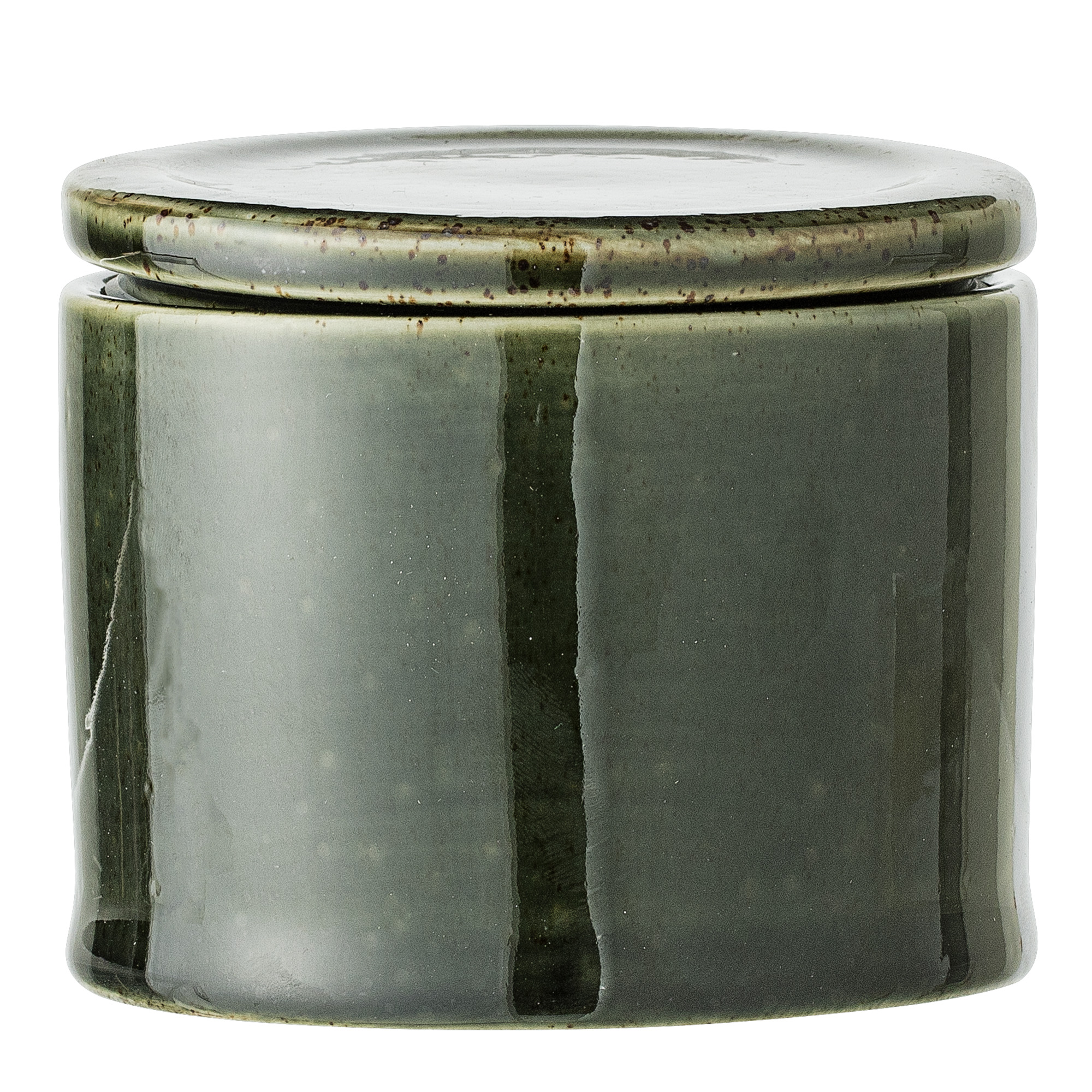 Bloomingville Green Stoneware Jar With Lid