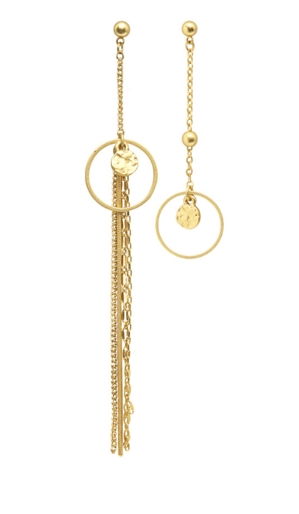 Dansk Smykkekunst Amber Chain Earring Gold Plating