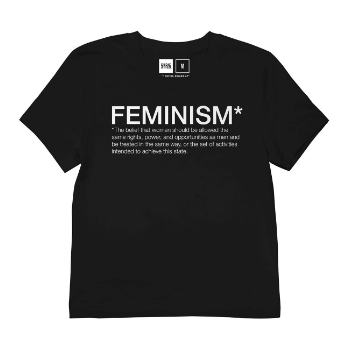 dedicated Black Mysen Feminism T Shirt