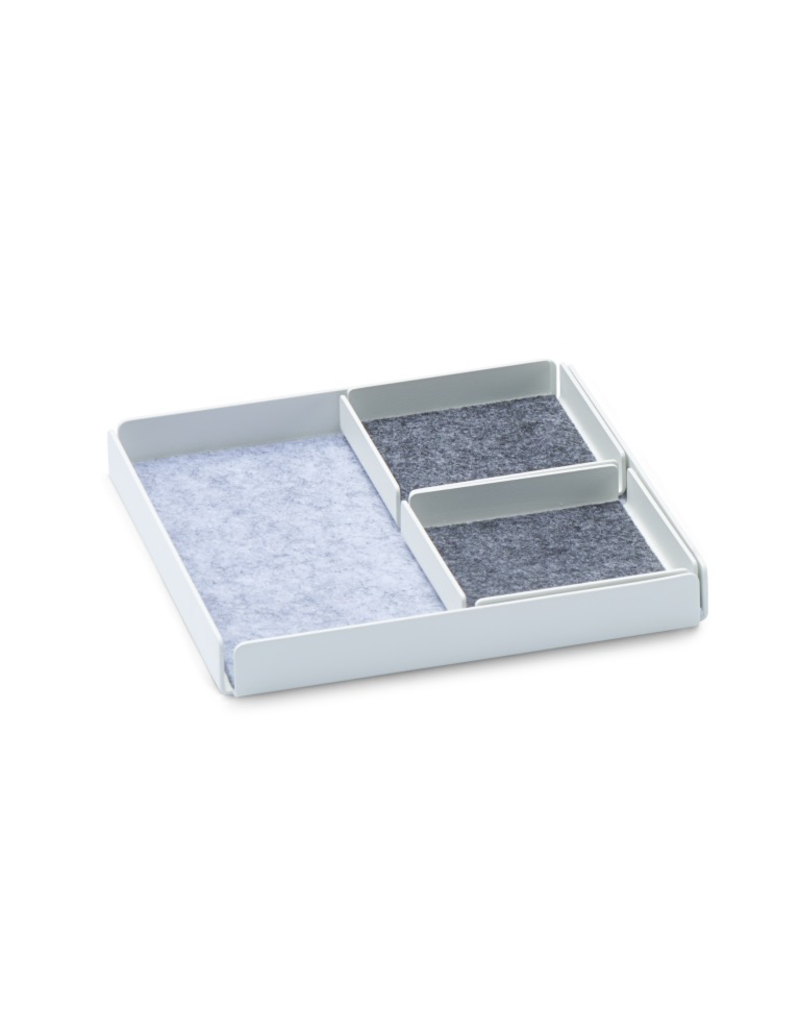 Juwelen Set of 3 White Grey Jewellery Rest X Organizer Tray