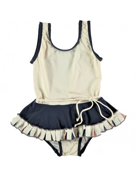 Belle Chiara Beige Skirt Swimsuit