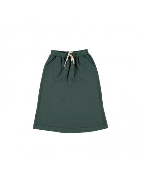 Belle Chiara Green Plush Midi Skirt