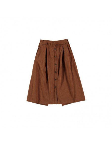 Belle Chiara Leather Midi Skirt