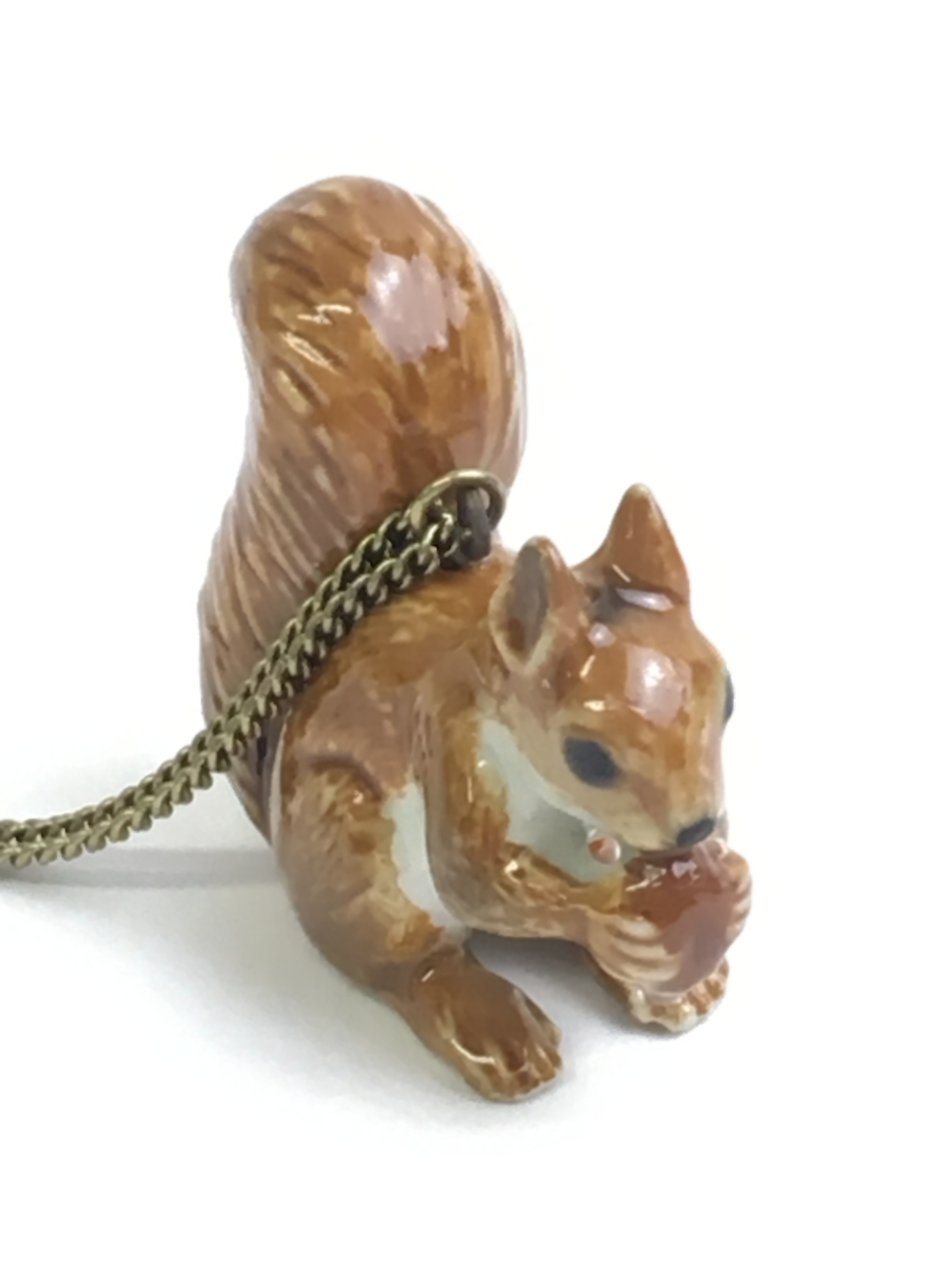 And Mary  Necklace Squirrel Porcelain