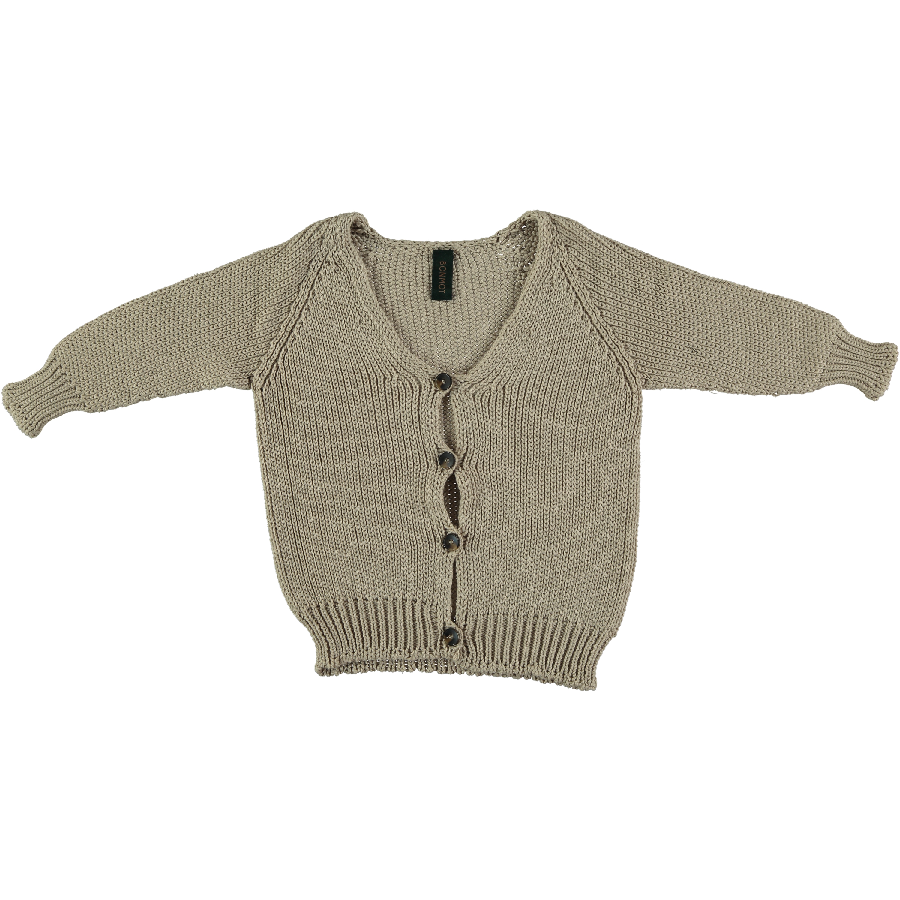 banmot organic V Neck Plain Cardigan