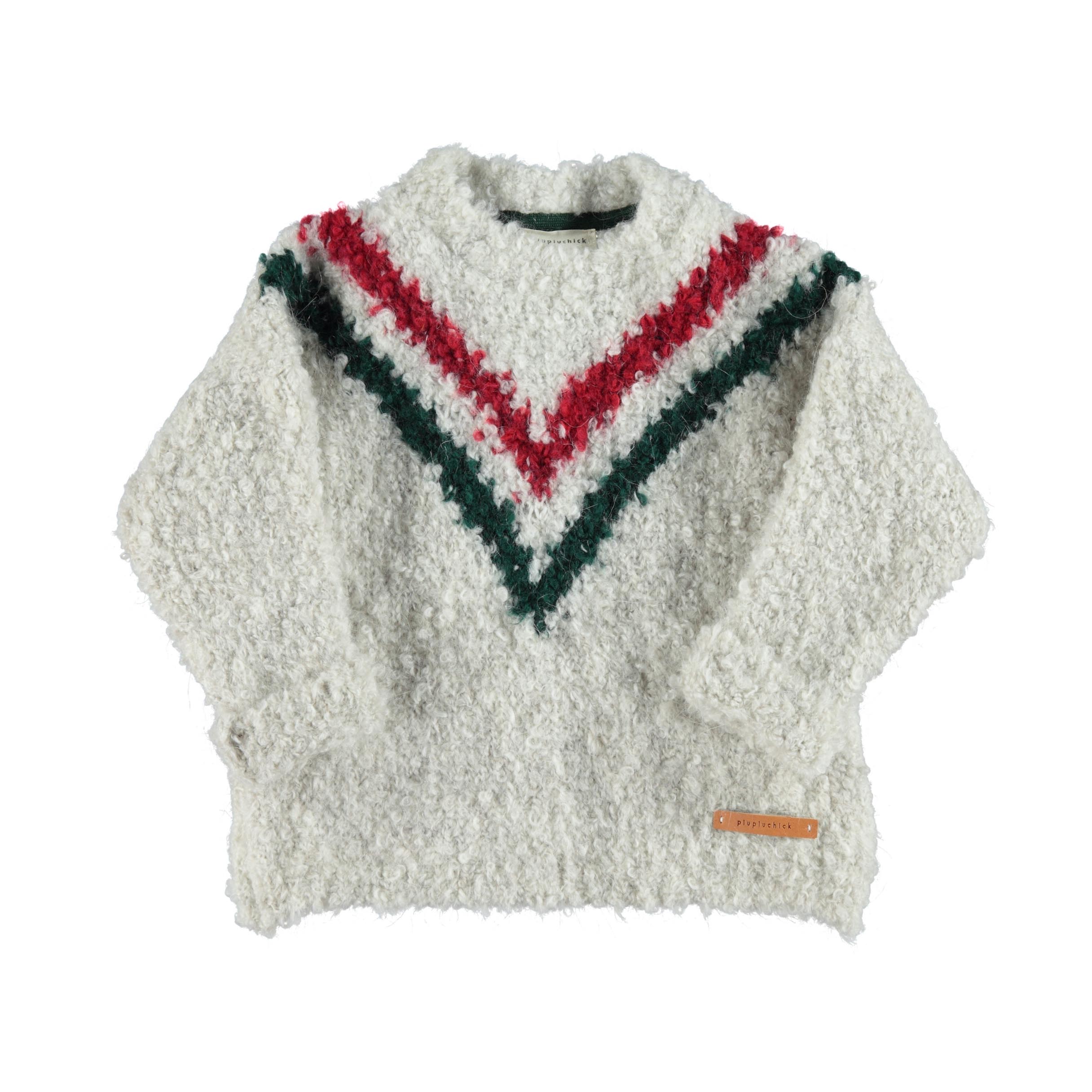 Piupiuchick Ecru V Knitted Sweater