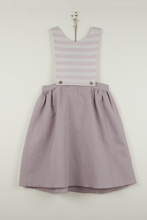 Popelin Pink Reversible and Detachable Peto Skirt Dress