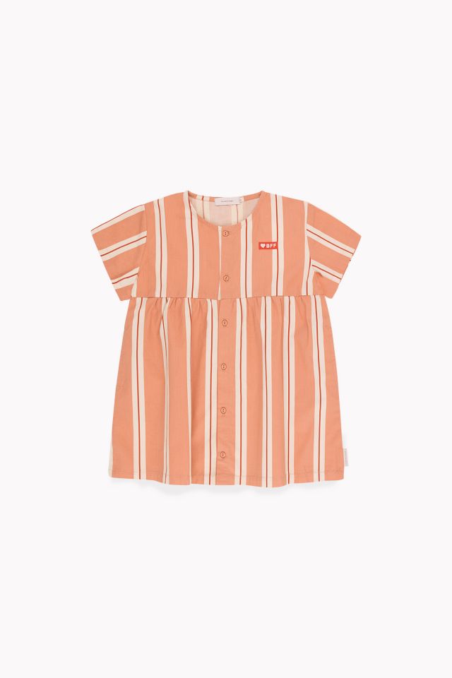 Tinycottons Terracotta Retro Stripes Dress