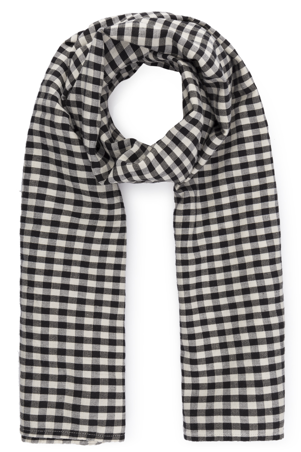 little creative factory Black and White Checked Scarf