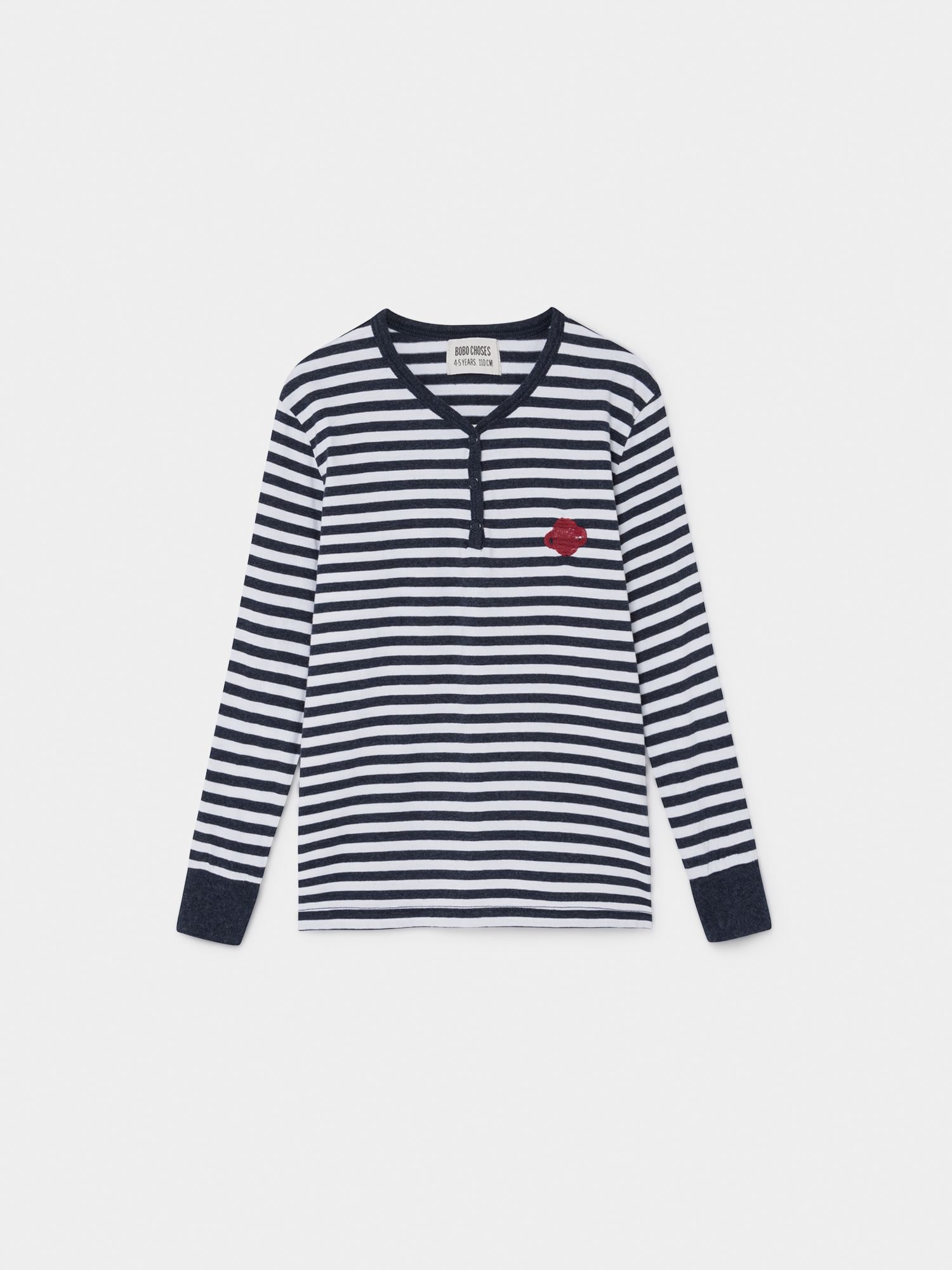 Bobo Choses Stripe Saturn Snap Buttons T Shirt