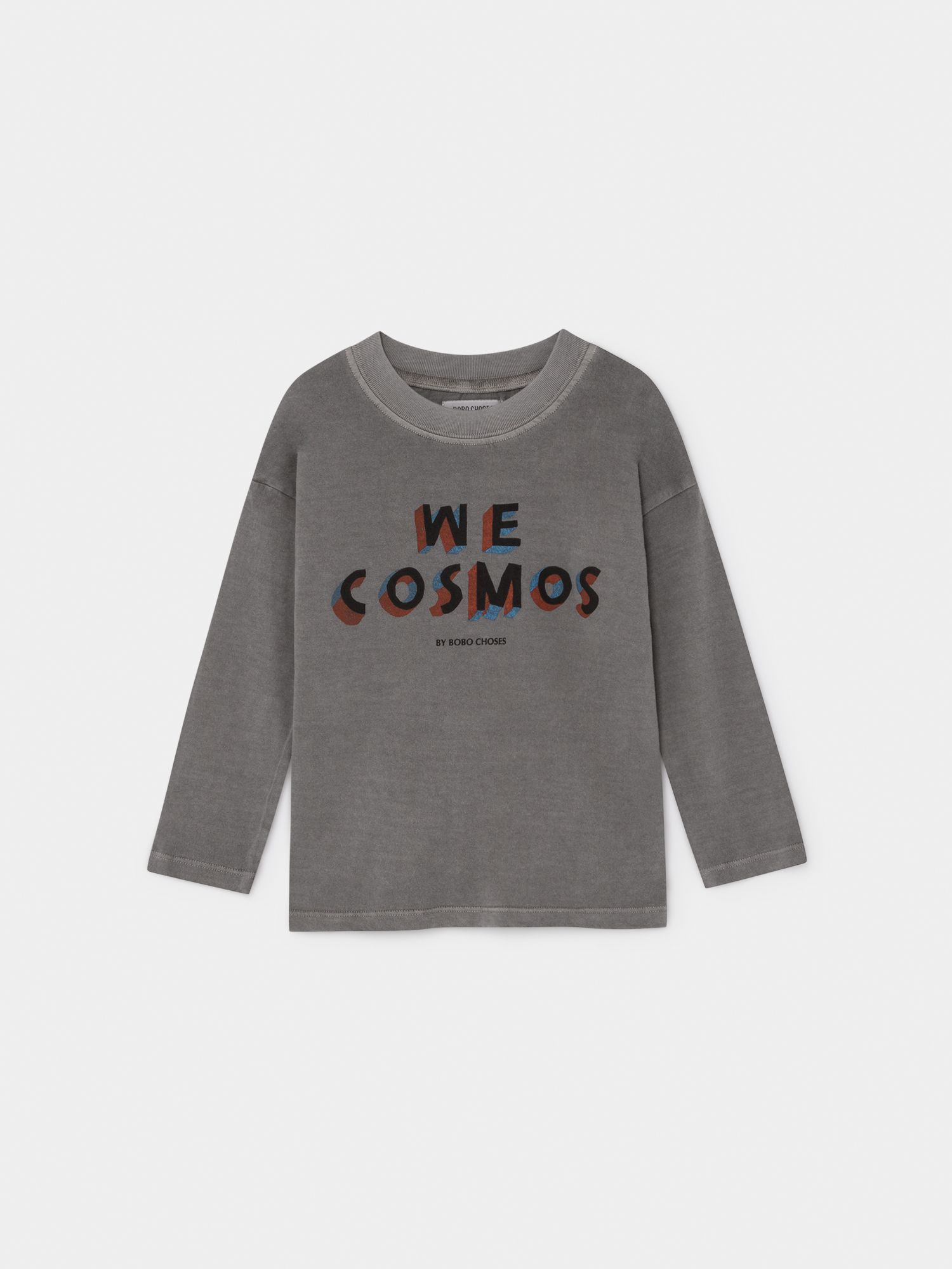 Bobo Choses Brown Gray Long Sleeve Cosmos T-Shirt