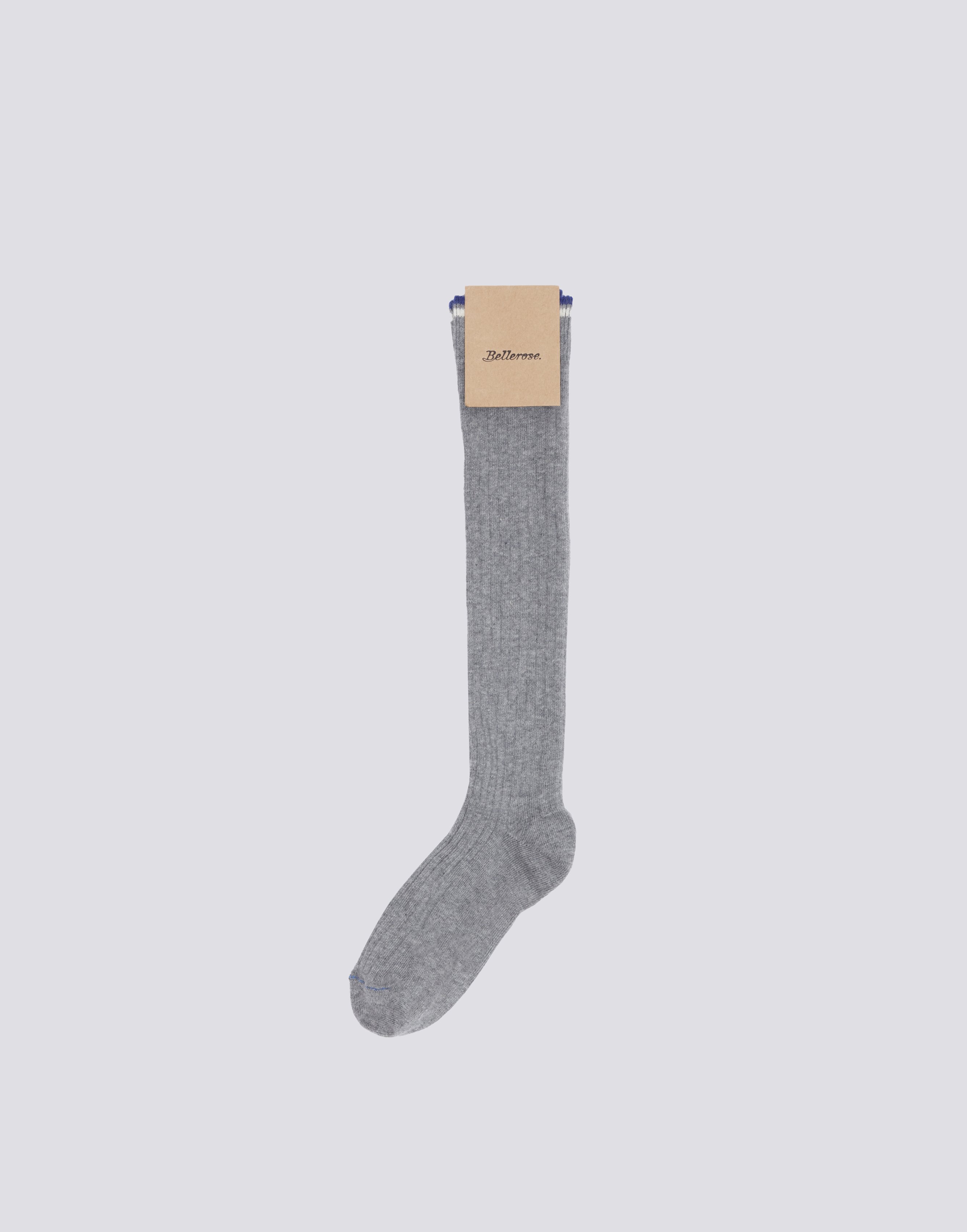 bellrose Gray Long Ribbed Socks