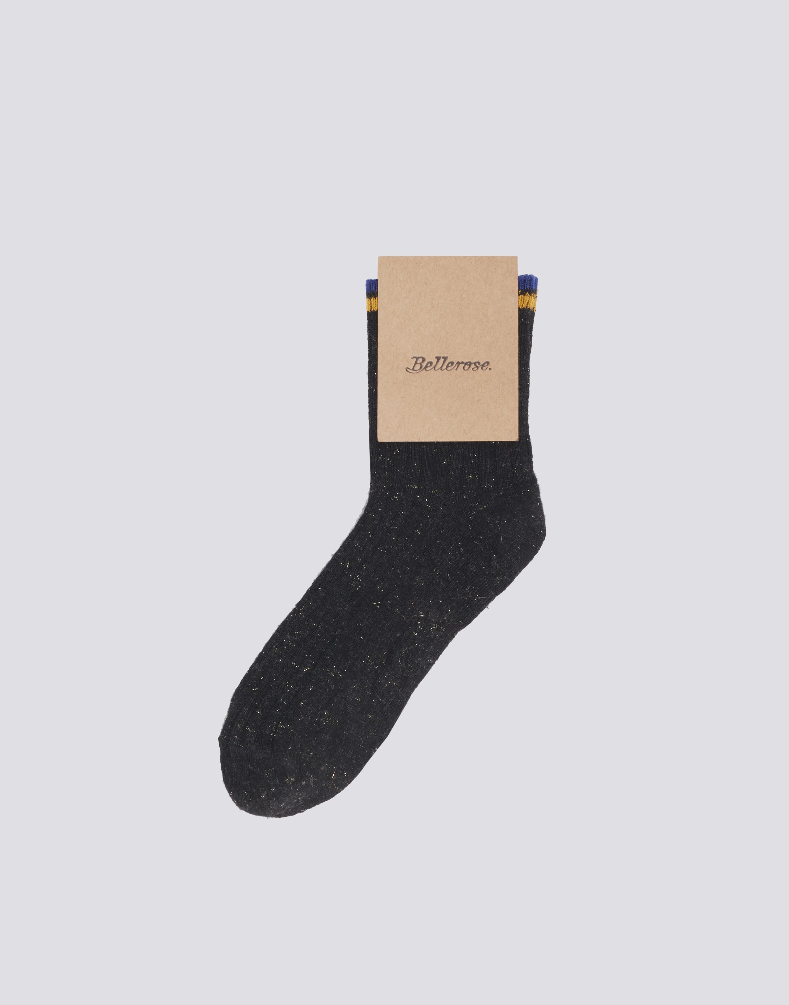 bellrose Black Socks with Gold Glitter