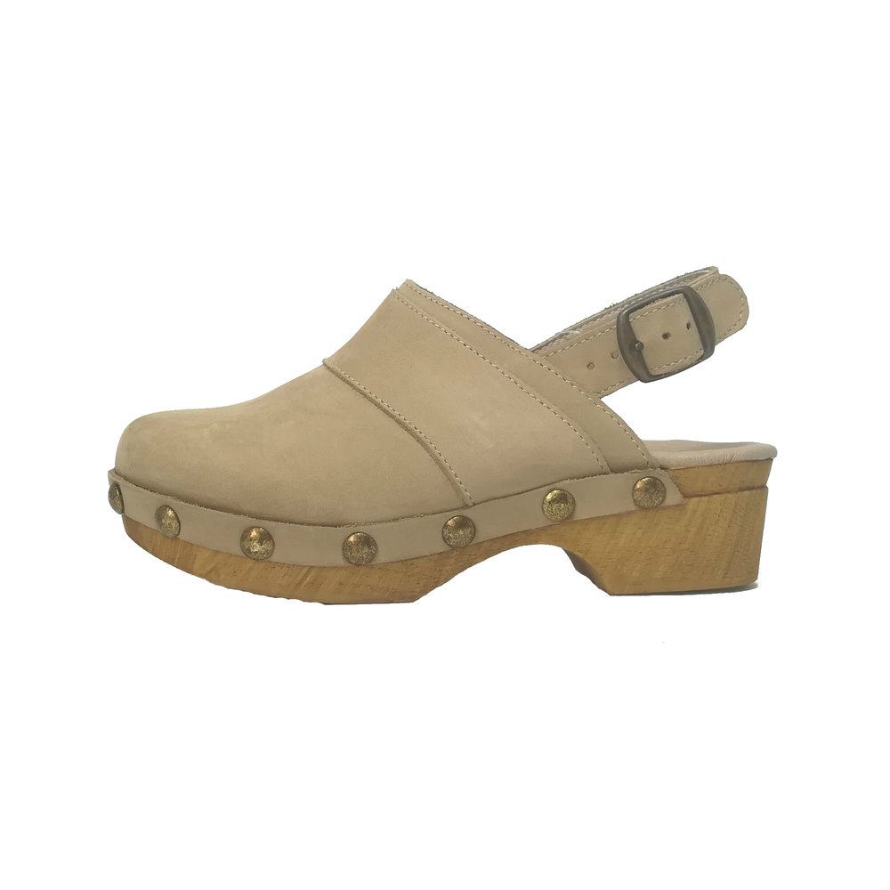 LMDI Camel Leather Clog