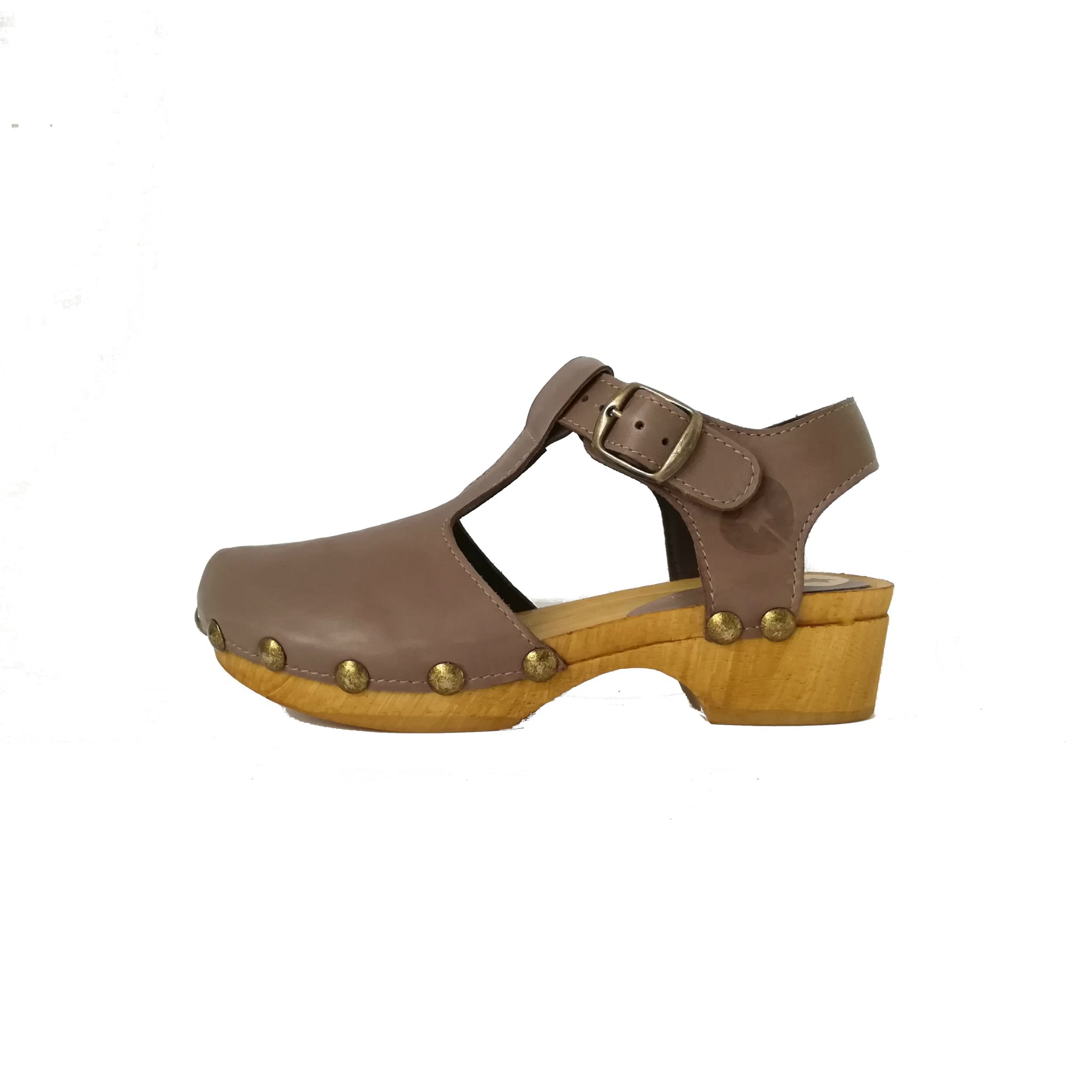 LMDI Khaki Leather Clog